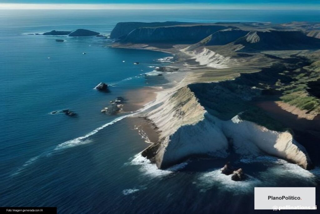 Islas Malvinas vista aérea del archipiélago del Atlántico Sur