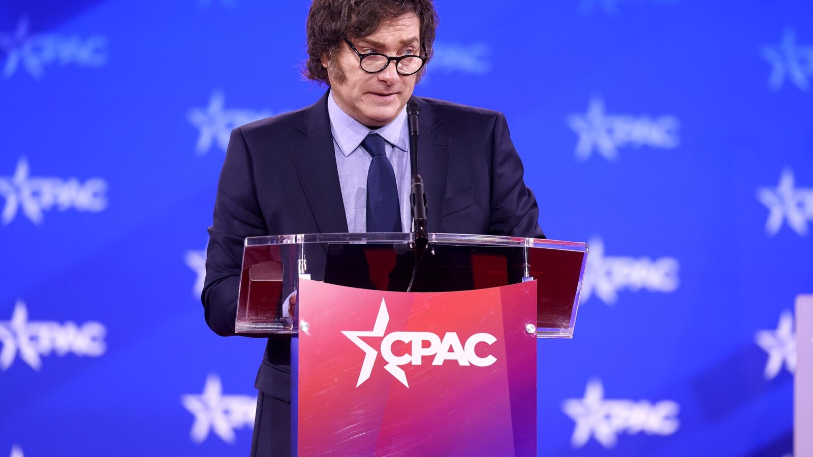 Javier Milei, presidente de la Nación, durante un discurso