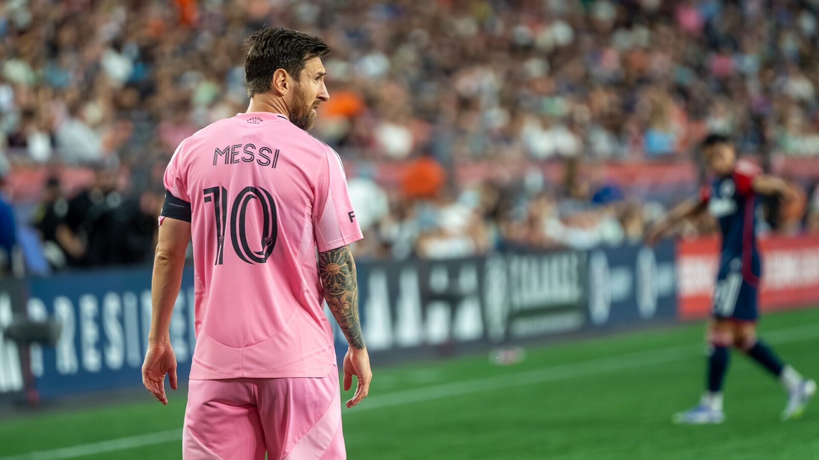 Lionel Messi con la camiseta de Inter Miami durante un partido de la MLS