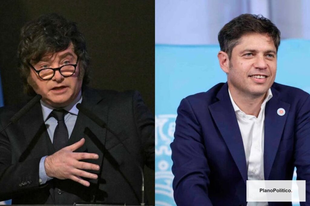 Javier Milei y Axel Kicillof en composición sobre elecciones presidenciales