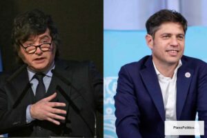 Javier Milei y Axel Kicillof en composición sobre elecciones presidenciales