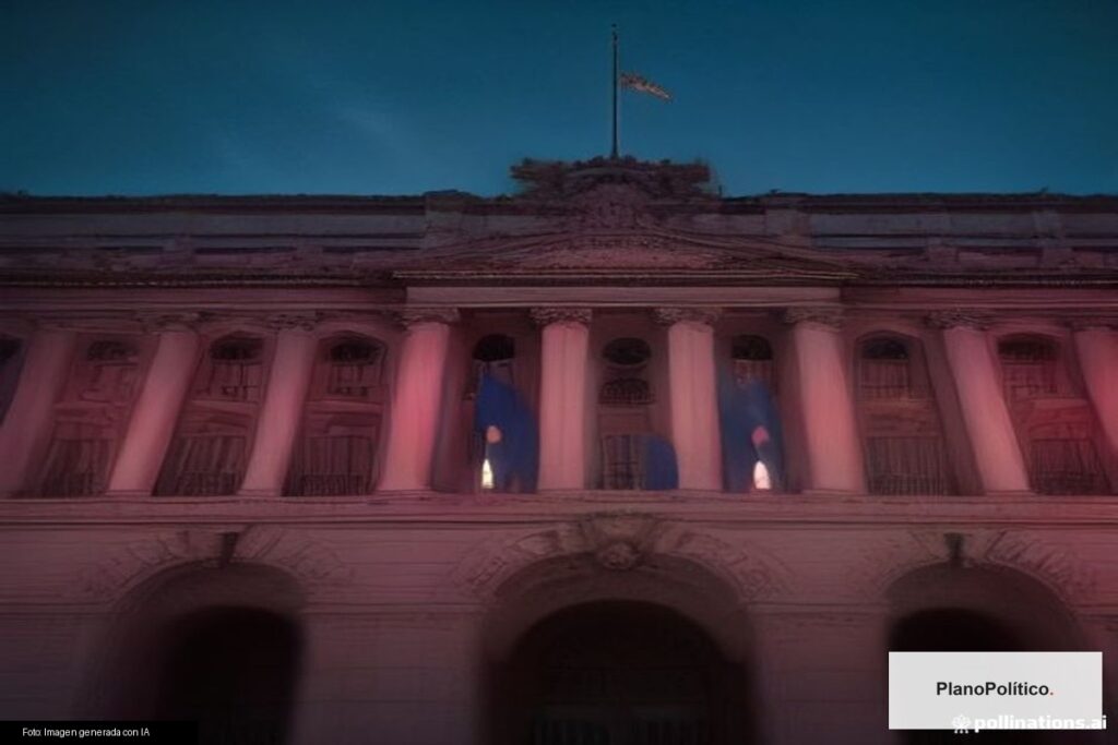 Javier Milei en Casa Rosada durante acto presidencial