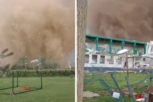 Tornado en Requínoa, Chile: alerta roja y daños en un colegio y viviendas